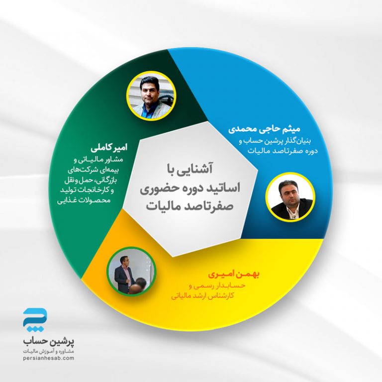 اساتید دوره بیستم حضوری صفر تا صد مالیات